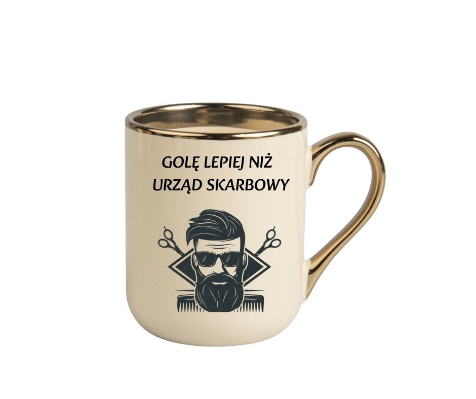 Kubek 330ml *ELEGANT* dla Barbera "Golę lepiej jak urząd..." - obrazek 4
