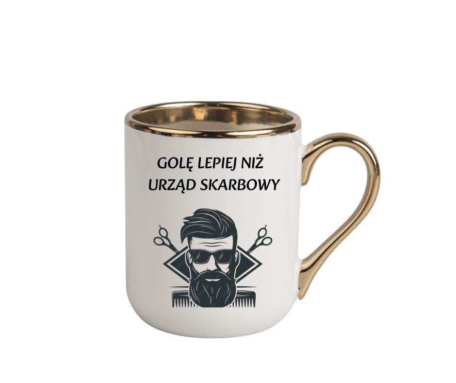 Kubek 330ml *ELEGANT* dla Barbera "Golę lepiej jak urząd..."