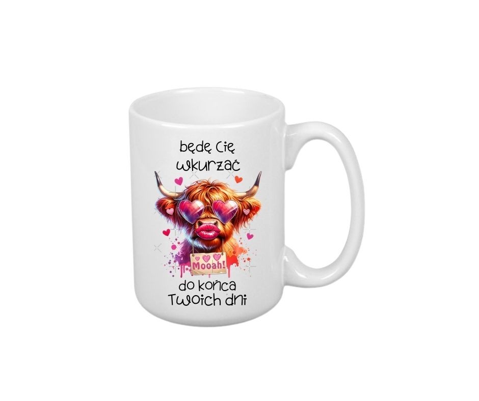 Kubek 440ml *ELEGANT* Kubek "Będę Cię Wkurzać..." - obrazek 2