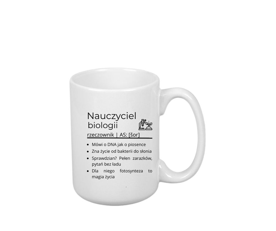 Kubek 440ml *ELEGANT* Kubek dla Nauczyciela Biologii - obrazek 2