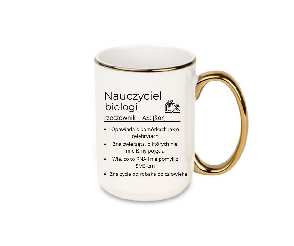 Kubek 440ml *ELEGANT* Kubek dla Nauczyciela Biologii
