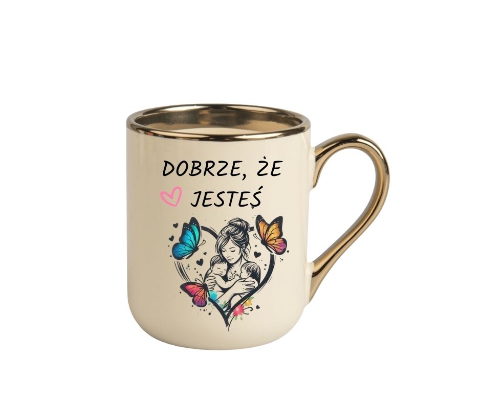 Kubek 330ml *ELEGANT* Kubek "Dobrze, że Jesteś"