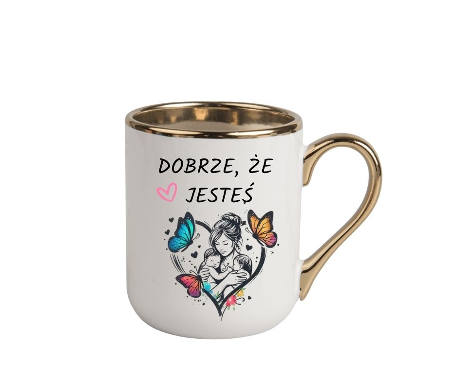 Kubek 330ml *ELEGANT* Kubek "Dobrze, że Jesteś" - obrazek 2