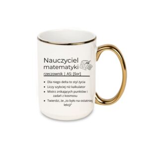 Kubek 440ml *ELEGANT* Kubek dla Nauczyciela Matematyki