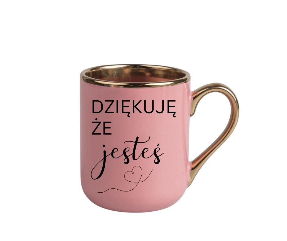 Kubek 330ml *ELEGANT* Dziękuję, że JESTEŚ - obrazek 2