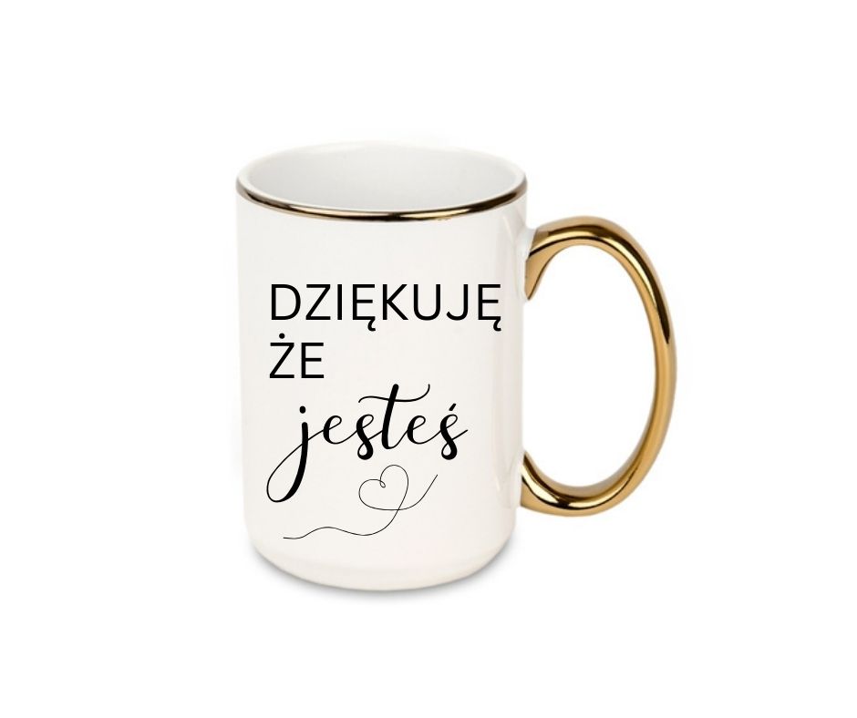 Kubek 440ml *ELEGANT* Kubek "Dziękuję, że Jesteś"