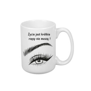 Kubek 440ml *ELEGANT* Kubek dla Stylistki Rzęs