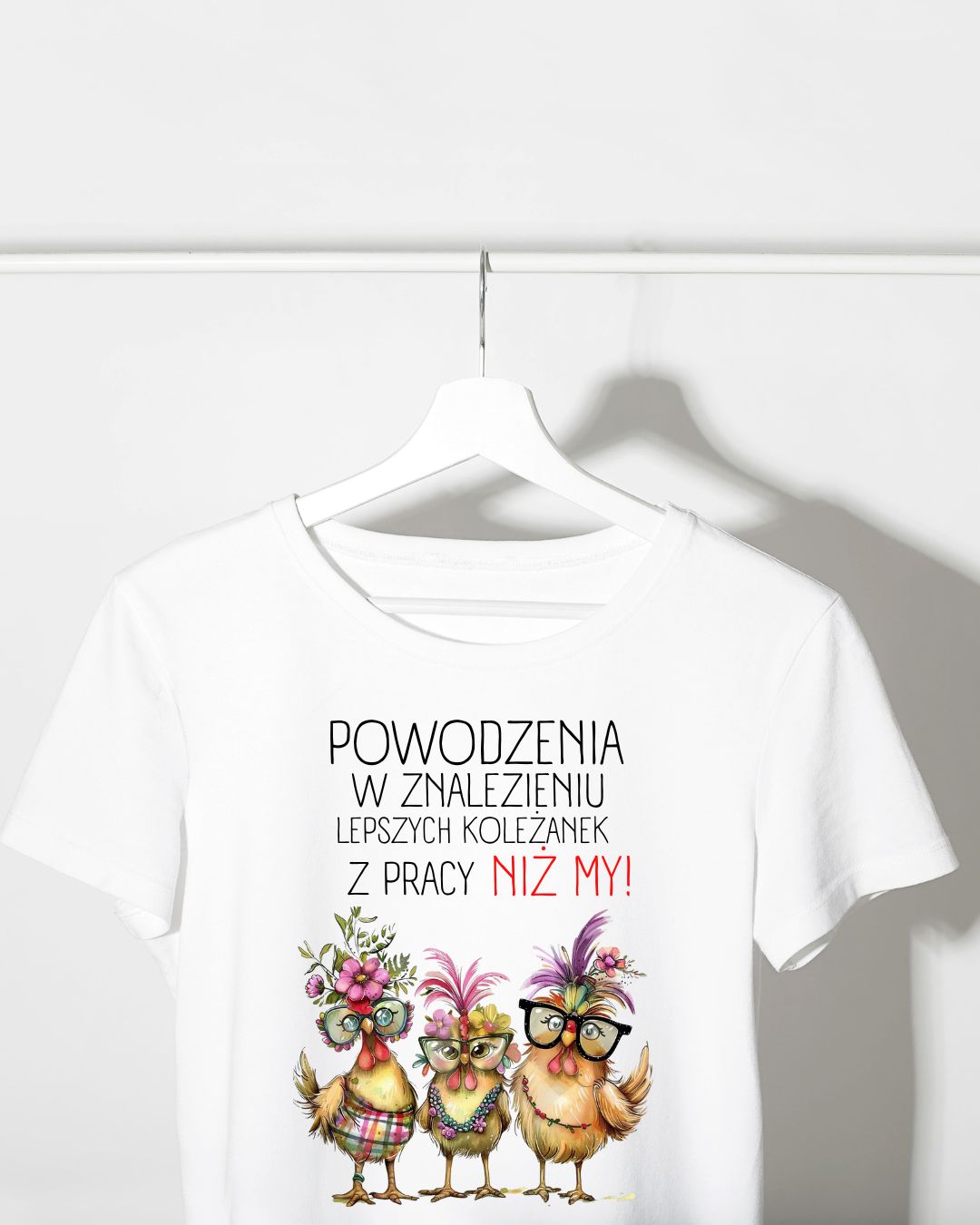 Koszulka Damska Biała odejście z Pracy