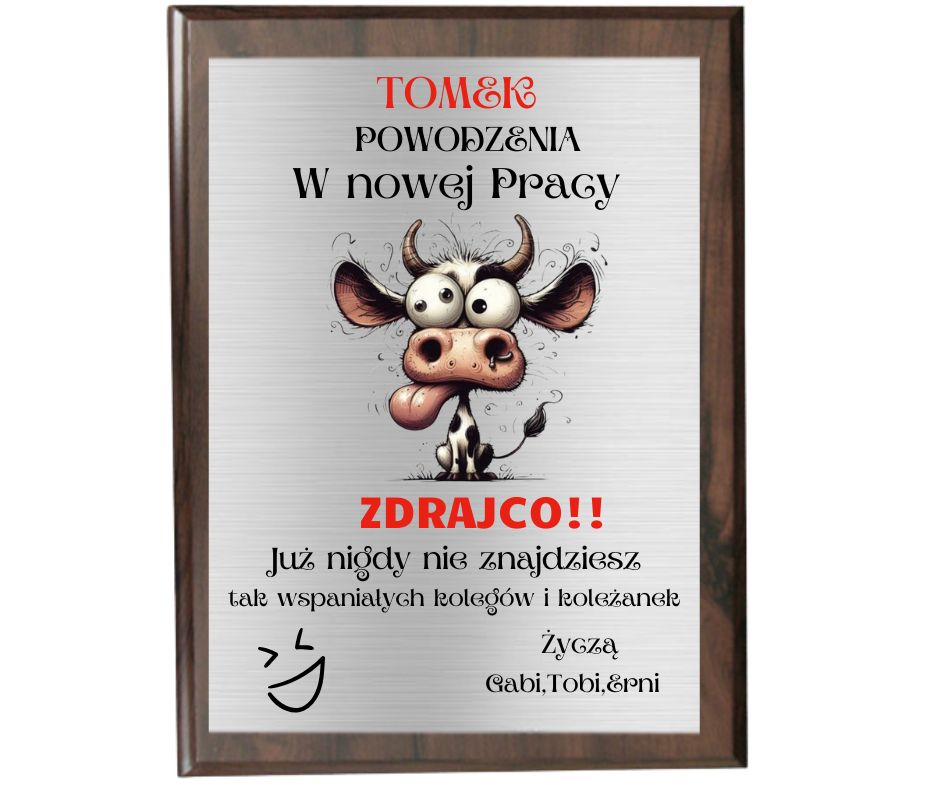 CERTYFIKAT / RYNGRAF / DYPLOM Na Odejście z Pracy