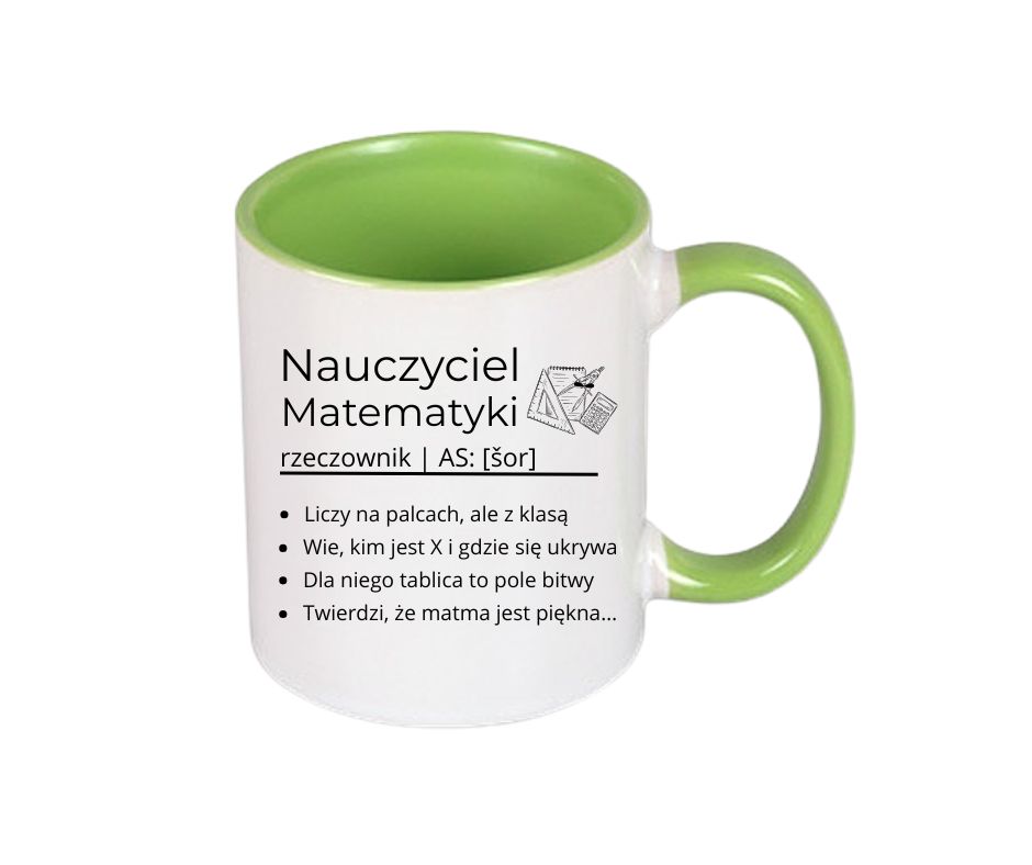 Kubek 330/300ml dla Nauczyciela Matematyki - obrazek 2