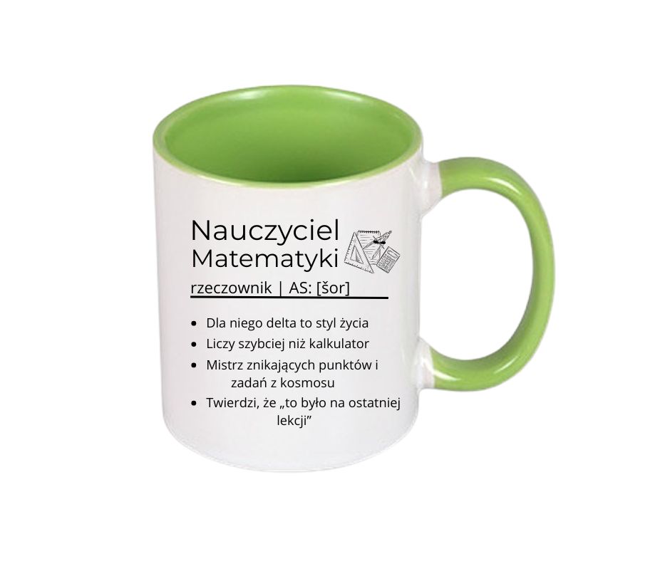 Kubek 330/300ml dla Nauczyciela Matematyki - obrazek 2