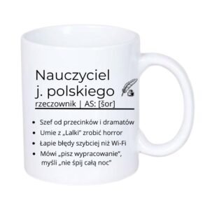 Kubek 330/300ml dla Nauczyciela j.Polskiego