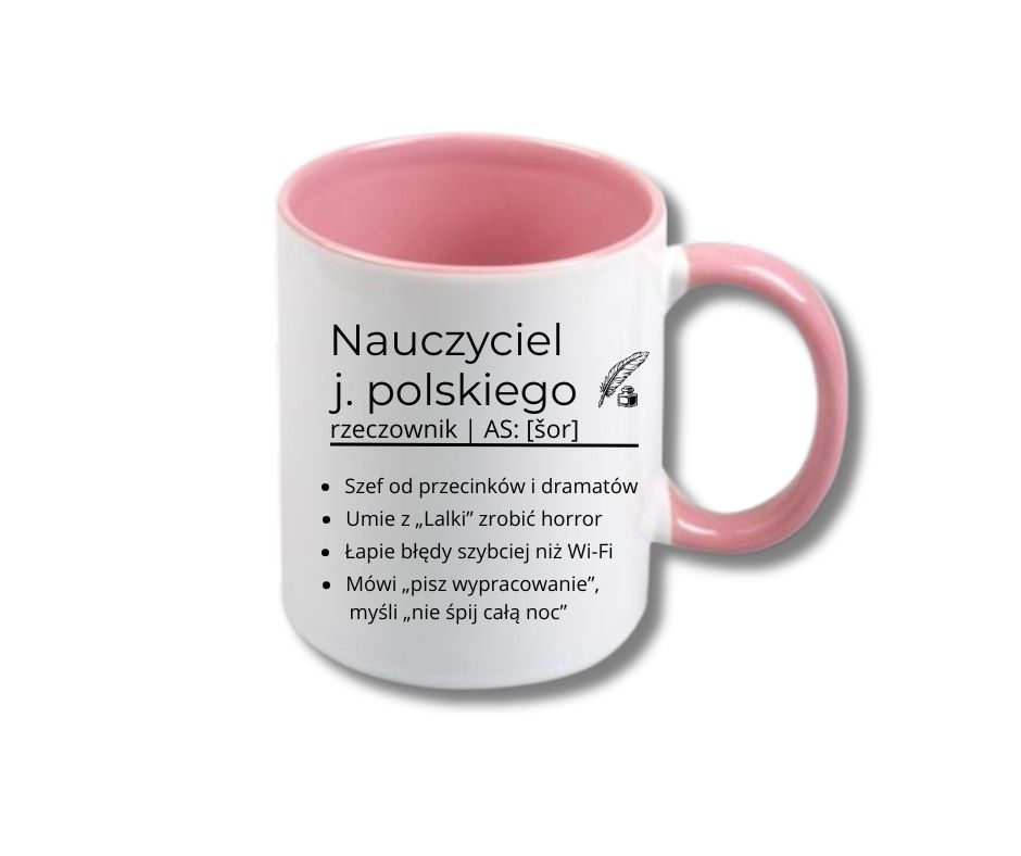 Kubek 330/300ml dla Nauczyciela j.Polskiego - obrazek 4