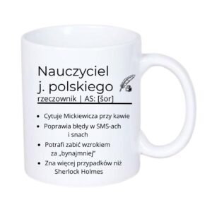 Kubek 330/300ml dla Nauczyciela j.Polskiego