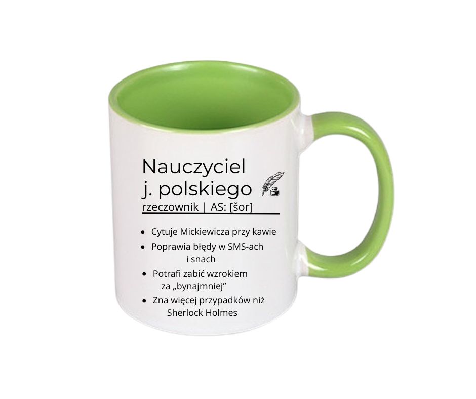 Kubek 330/300ml dla Nauczyciela j.Polskiego - obrazek 2