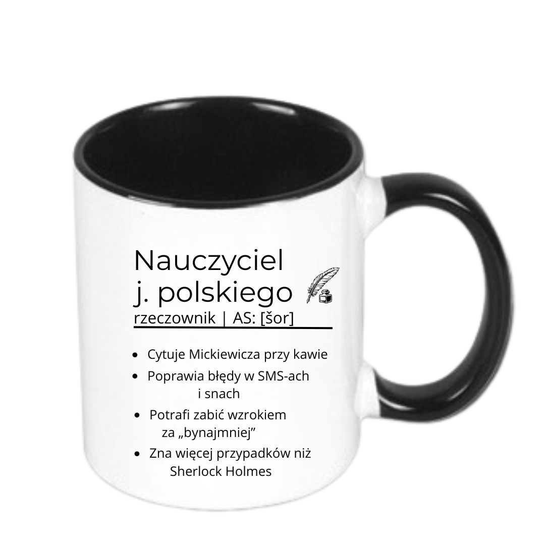 Kubek 330/300ml dla Nauczyciela j.Polskiego - obrazek 3