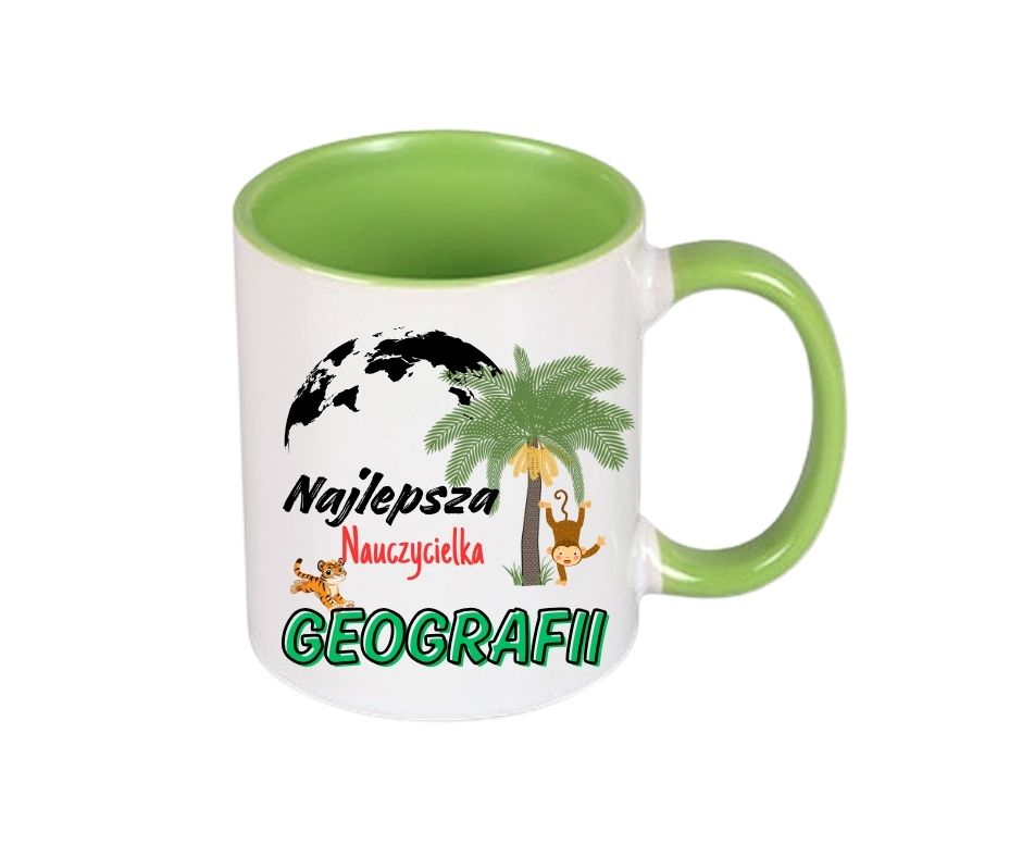 Kubek 330/300ml dla Nauczycielki Geografii - obrazek 2