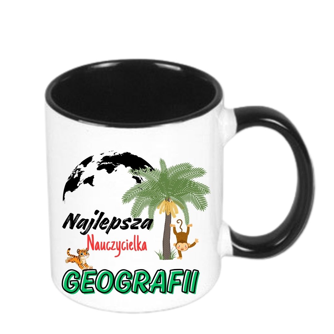 Kubek 330/300ml dla Nauczycielki Geografii - obrazek 3