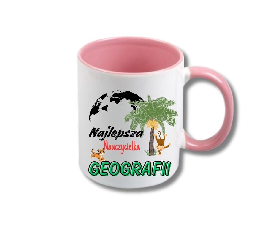 Kubek 330/300ml dla Nauczycielki Geografii - obrazek 4