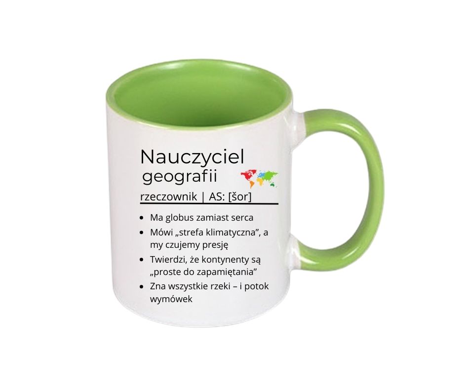 Kubek 330/300ml dla Nauczyciela Geografii - obrazek 2