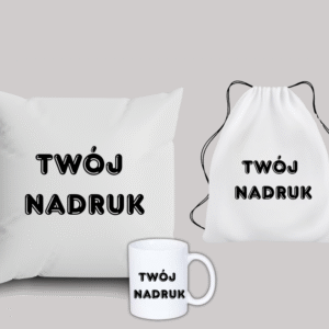 ZESTAW PODUSZKA TABLICZKA MNOŻENIA+ KUBEK + WORKO_PLECAK – WŁASNY NADRUK