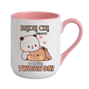 Kubek Coffe 330ml BĘDĘ CIĘ MĘCZYĆ ZABWAWNY