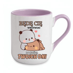 Kubek Coffe 330ml BĘDĘ CIĘ WKURW..  ZABWAWNY cenzura