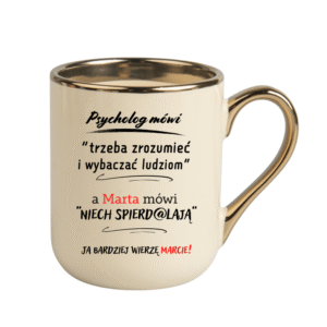 KUBEK ELEGANT COFFE 330ml „Psycholog mówi +imię”