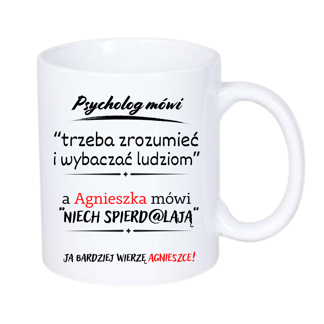 KUBEK 330ml "Psycholog mówi +imię" - obrazek 2