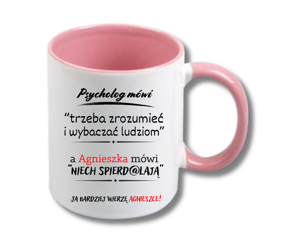 KUBEK 330ml "Psycholog mówi +imię"