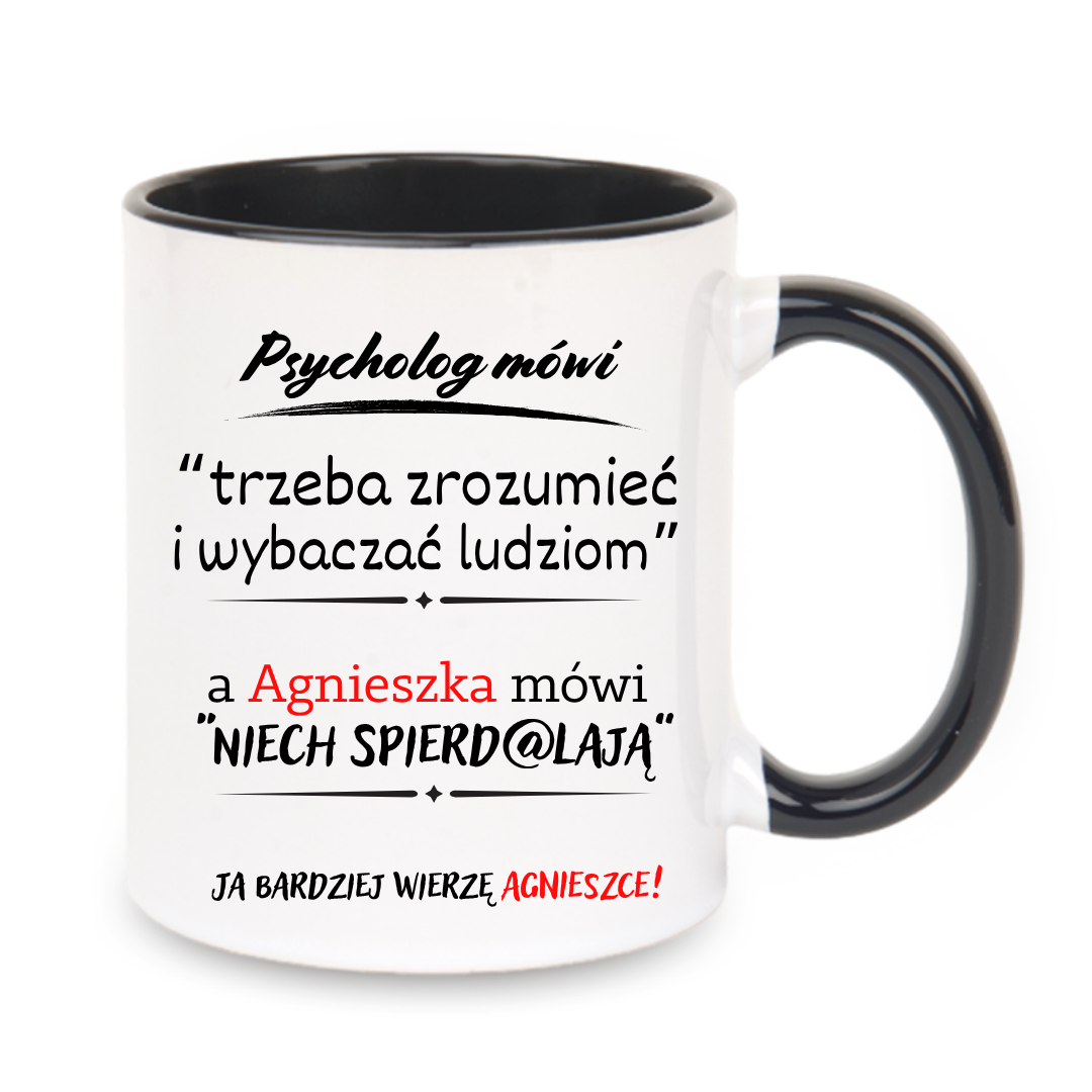 KUBEK 330ml "Psycholog mówi +imię" - obrazek 3