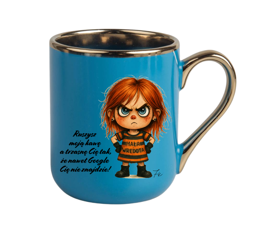 KUBEK COFFE / ELEGANT 330ml Kolekcja - "Mała Wredota" - obrazek 6