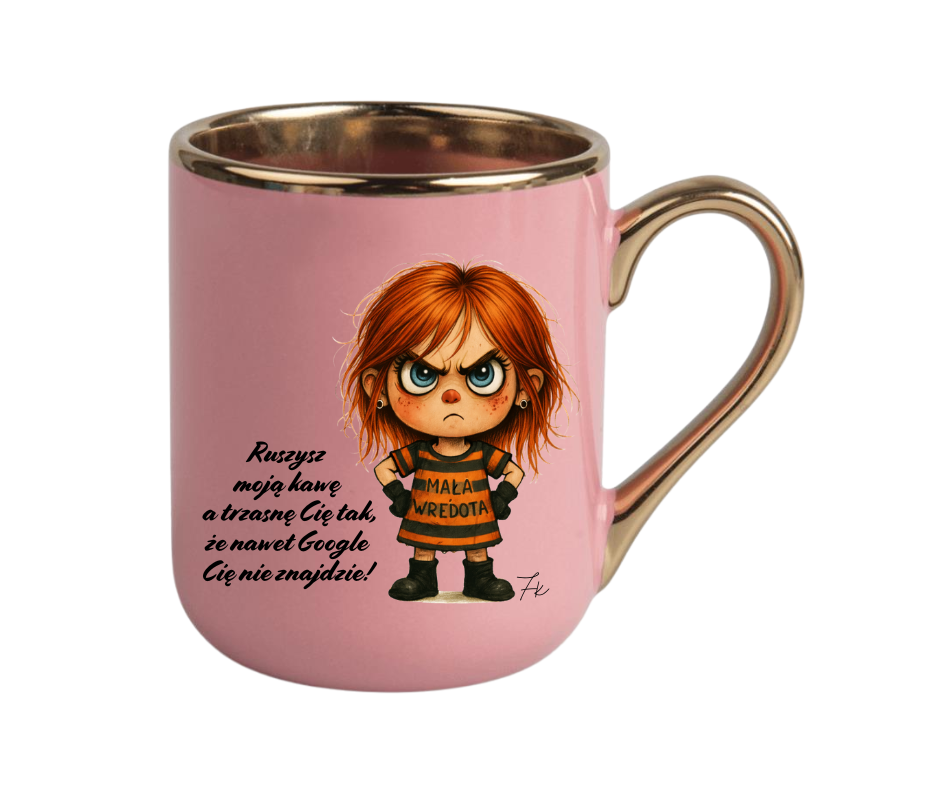 KUBEK COFFE / ELEGANT 330ml Kolekcja - "Mała Wredota" - obrazek 5