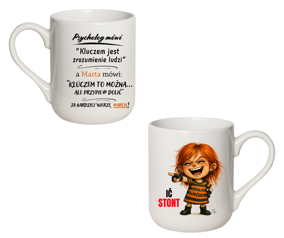 KUBEK COFFE / ELEGANT 330ml DUO Kolekcja - "Mała Wredota" - obrazek 5