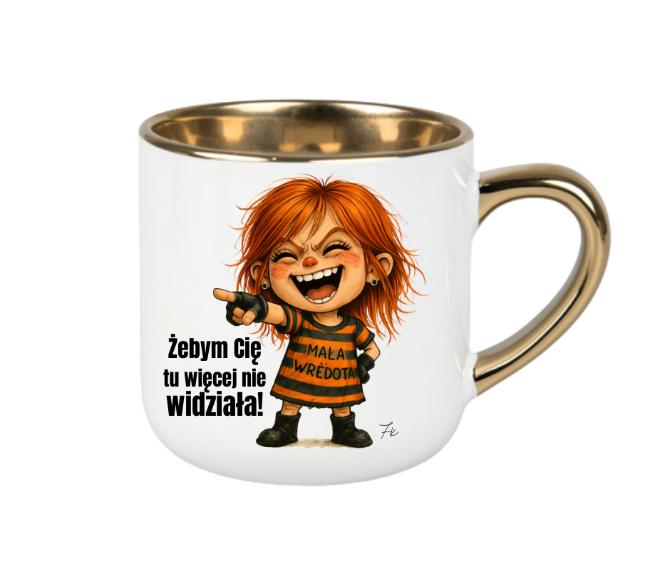 KUBEK MEGA ELEGANT 400ml Kolekcja - "Mała Wredota" - obrazek 2