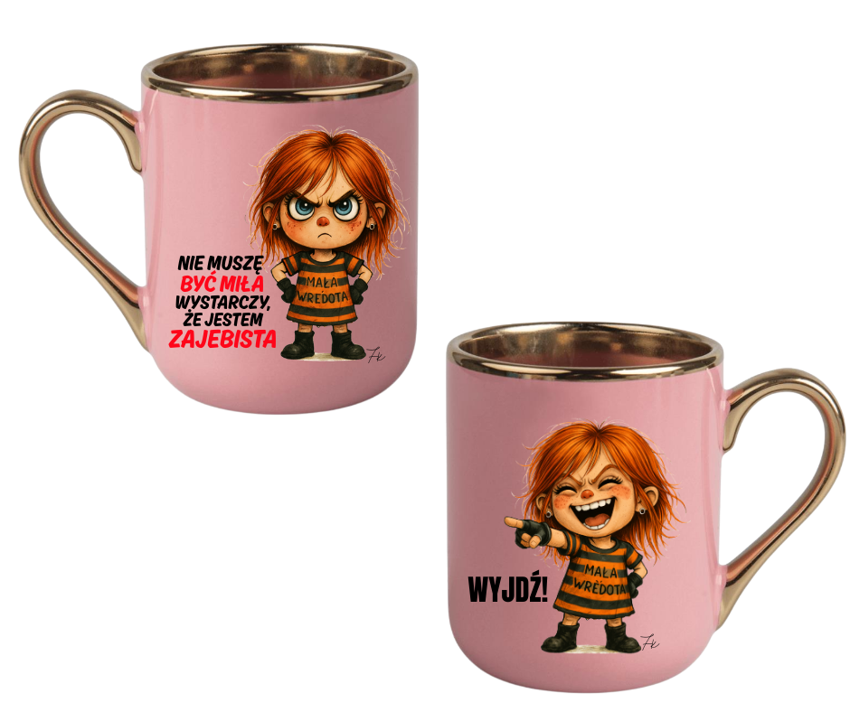 KUBEK COFFE / ELEGANT 330ml DUO Kolekcja - "Mała Wredota" - obrazek 8