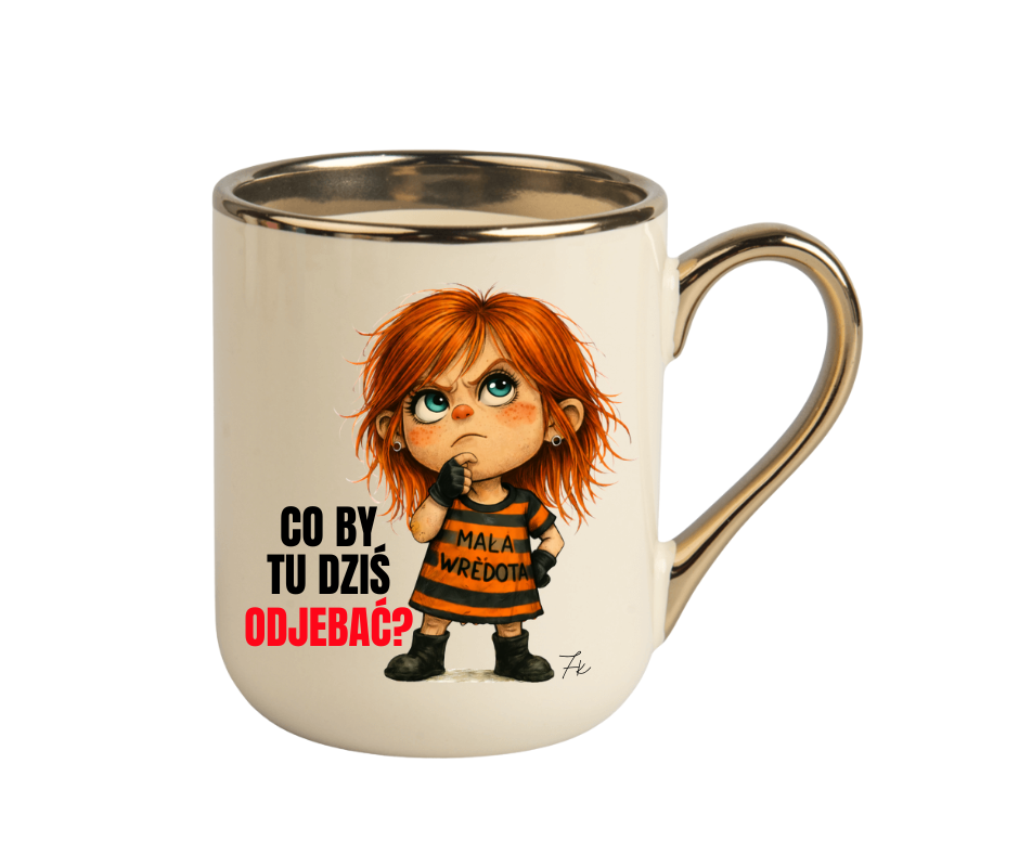 KUBEK COFFE / ELEGANT 330ml Kolekcja - "Mała Wredota" - obrazek 2