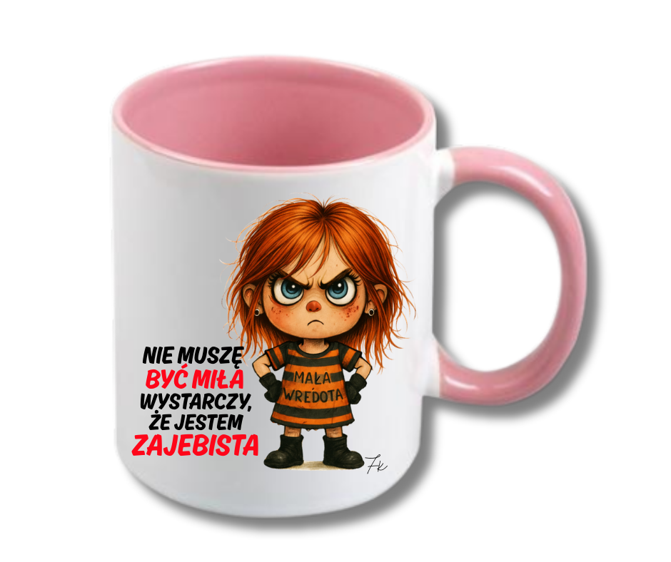 KUBEK Klasyczny 330ml Kolekcja - "Mała Wredota" - obrazek 3