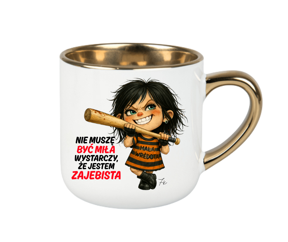 KUBEK MEGA ELEGANT 400ml Kolekcja - "Mała Wredota" - obrazek 3