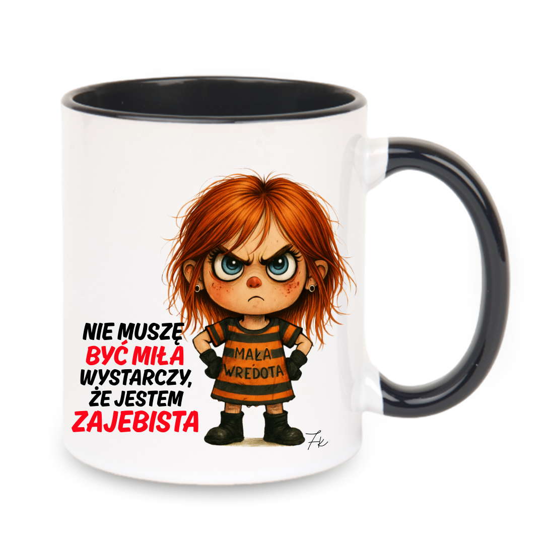 KUBEK Klasyczny 330ml Kolekcja - "Mała Wredota" - obrazek 4