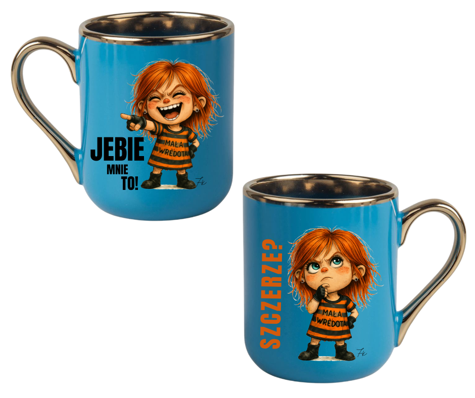 KUBEK COFFE / ELEGANT 330ml DUO Kolekcja - "Mała Wredota" - obrazek 10