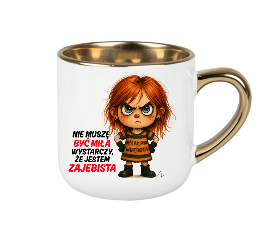 KUBEK MEGA ELEGANT 400ml Kolekcja - "Mała Wredota" - obrazek 2