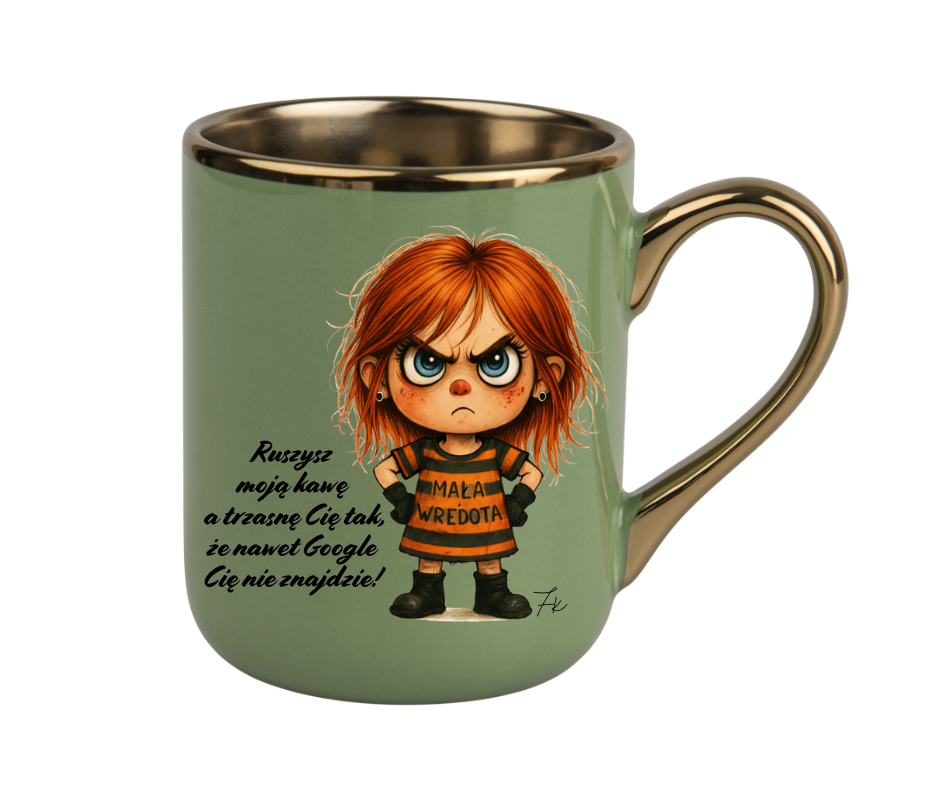 KUBEK COFFE / ELEGANT 330ml Kolekcja - "Mała Wredota" - obrazek 4