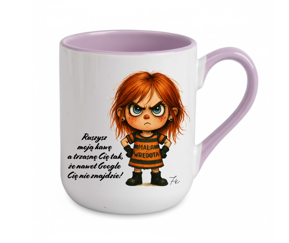 KUBEK COFFE / ELEGANT 330ml Kolekcja - "Mała Wredota" - obrazek 8