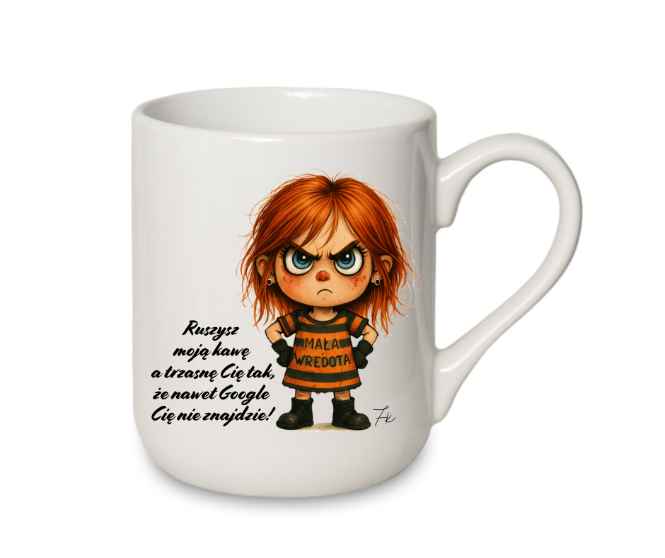 KUBEK COFFE / ELEGANT 330ml Kolekcja - "Mała Wredota" - obrazek 7