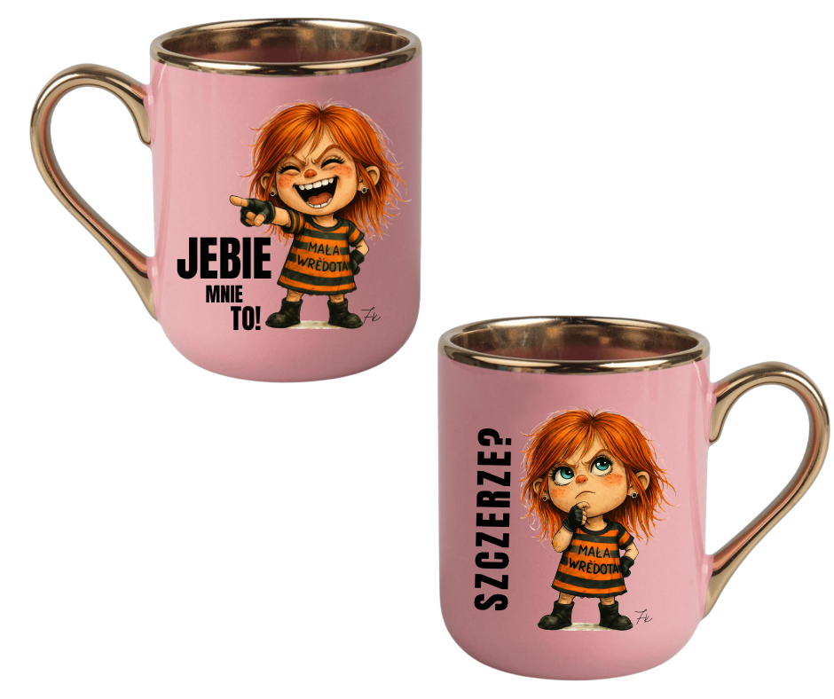 KUBEK COFFE / ELEGANT 330ml DUO Kolekcja - "Mała Wredota" - obrazek 9