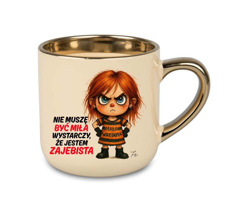 KUBEK MEGA ELEGANT 400ml Kolekcja - "Mała Wredota" - obrazek 3