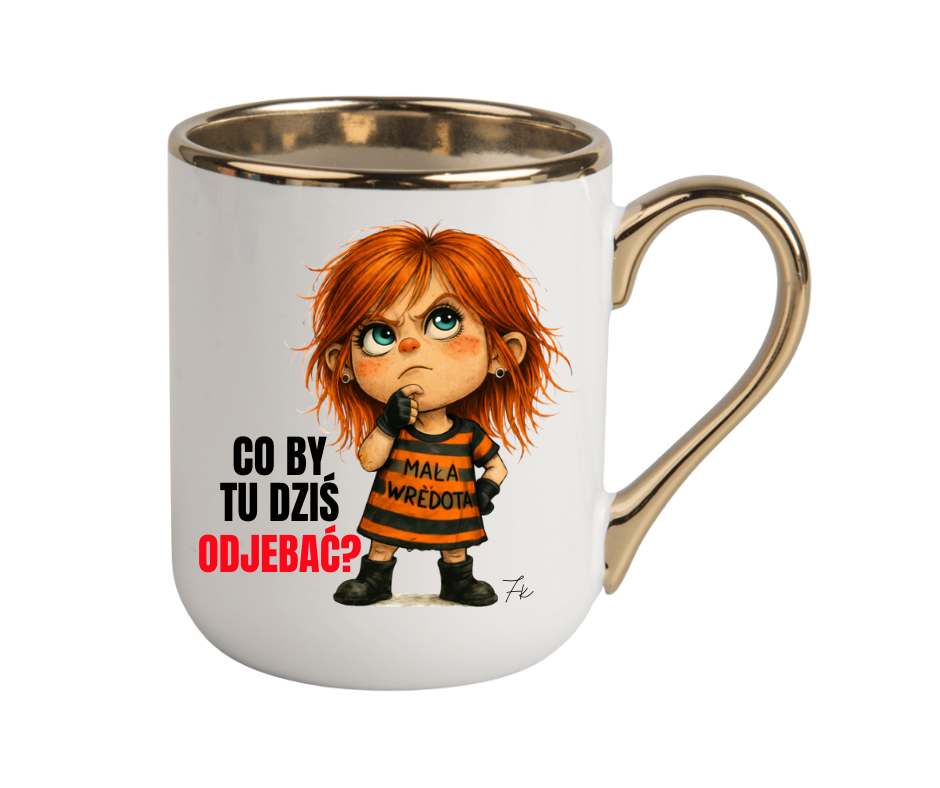 KUBEK COFFE / ELEGANT 330ml Kolekcja - "Mała Wredota" - obrazek 3