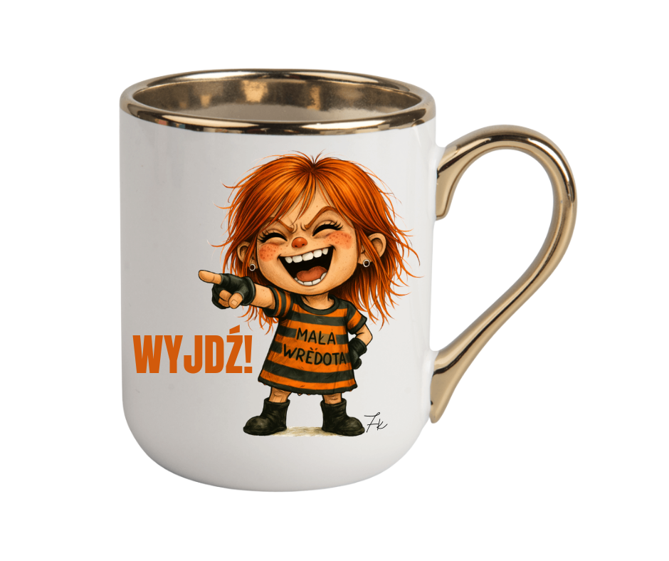 KUBEK COFFE / ELEGANT 330ml Kolekcja - "Mała Wredota" - obrazek 4
