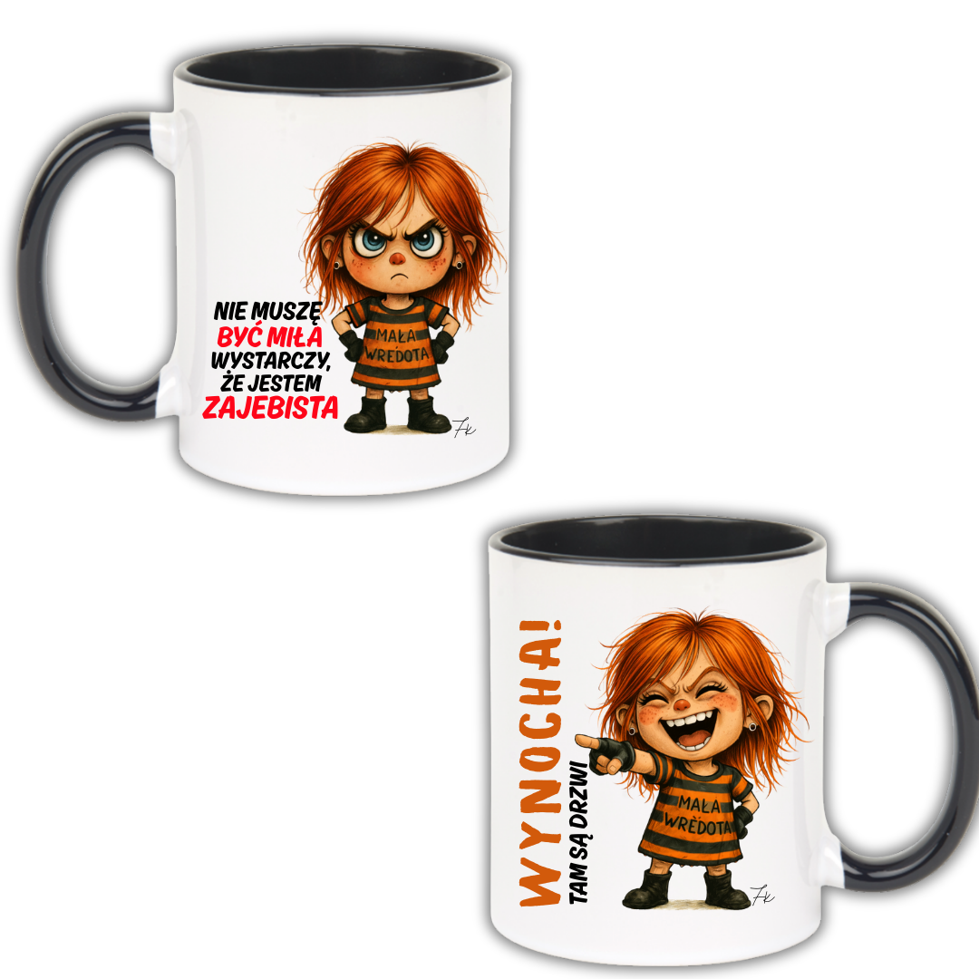 KUBEK Klasyczny 330ml Kolekcja - "Mała Wredota" DUO - obrazek 4